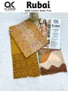 Ruba By Al karam Rayon Cotton Printed Pakistani Dress Material
